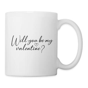 Will you be my Valentine? - Mug - white - Right
