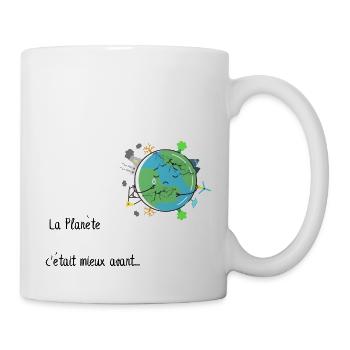 La planète c'était mieux avant - planète qui pleur - Mug blanc - blanc - Droite