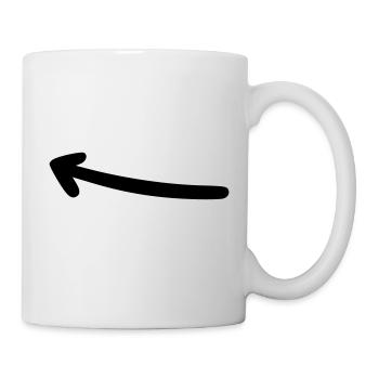 Arrow drawing sketch black - Mug - white - Right