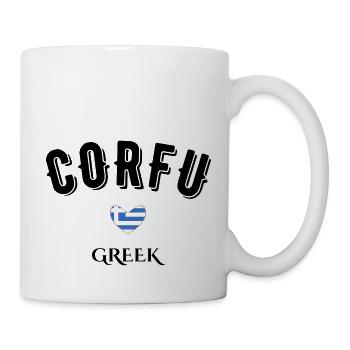 Griechisches Korfu - Tasse - Weiß - Rechts
