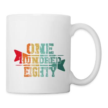 Drôle de chemise de fléchettes - CENT QUATRE-VINGTS Ret - Mug blanc - blanc - Droite