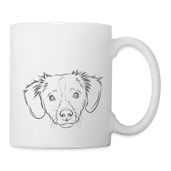Australian Shepherd Puppy Head - Mug - white - Right