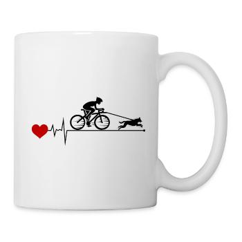 Bikejoring DogScooting Dog Sport Bike Bicycle - Mug blanc - blanc - Droite