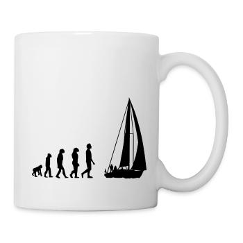 Sailing evolution - Mug - white - Right
