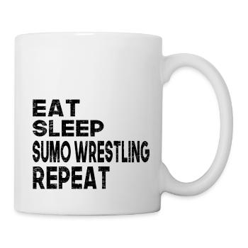 Eat Sleep Sumo Wrestling Repeat - Mug - white - Right