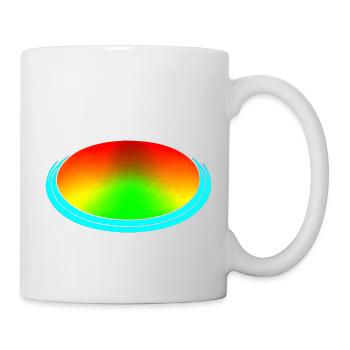 Rainbow dégradé coloré cool rétro tendance Art 1 - Mug blanc - blanc - Droite