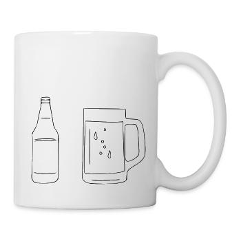 Beer Drawing Party Celebrate Black - Mug - white - Right