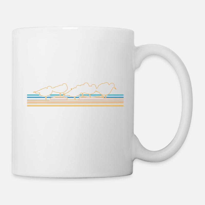 BAIGNEURS (Calidris alba) - Mug blanc - blanc