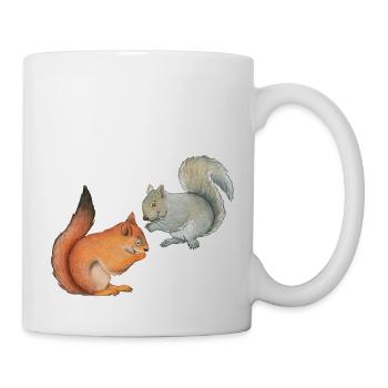Funny squirrels - Mug - white - Right
