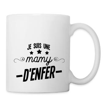 je suis une mamy d'enfer cadeau - Mug blanc - blanc - Droite