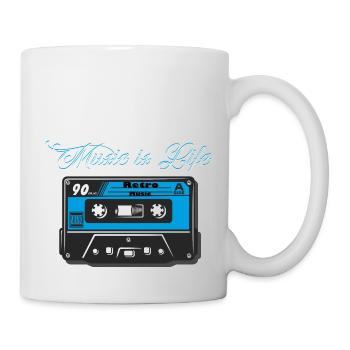 Retro Style Oldschool Tape Cassette Vintage Mixtap - Mug blanc - blanc - Droite