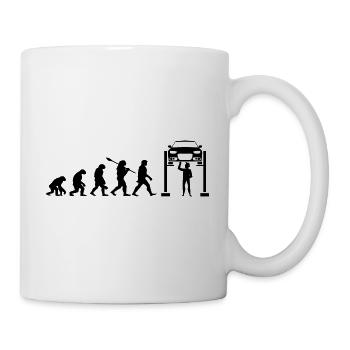 Mechanische Evolution - Tasse - Weiß - Rechts