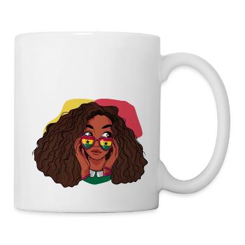 Ghana Ghanaian Flag Woman Princess I Gift - Mug - white - Right
