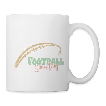 American Football Fan Shirt - Game Day Vintage - Mug - white - Right