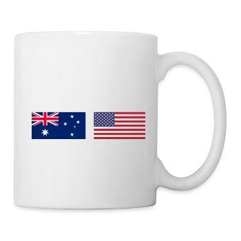 Australia USA America Language - Mug - white - Right