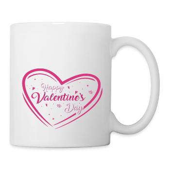 Happy Valentines Day - Tasse - Weiß - Rechts