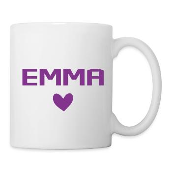 Emma Cœur - Mug blanc - blanc - Droite