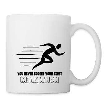 Marathon Triathlon Running Jogging Biking Cycling - Mug - white - Right