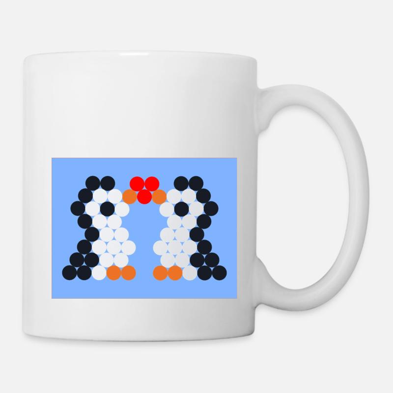 Pinguinpaar im Eis - Tasse - Weiß