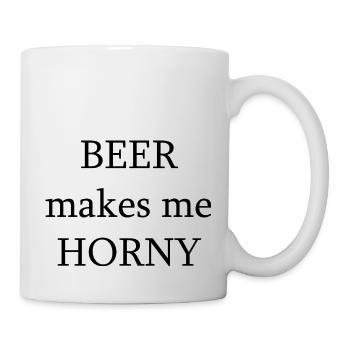 Bier Wein Whiskey Schnaps Alkohol - Tasse - Weiß - Rechts