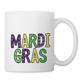 Happy Mardi Gras - Tasse - Weiß - Rechts