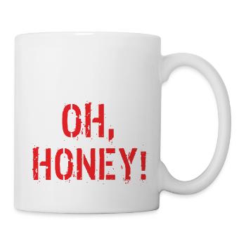 Oh Schatz - Tasse - Weiß - Rechts
