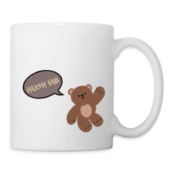 Embrasse-moi : Ours avec une inscription - Mug blanc - blanc - Droite