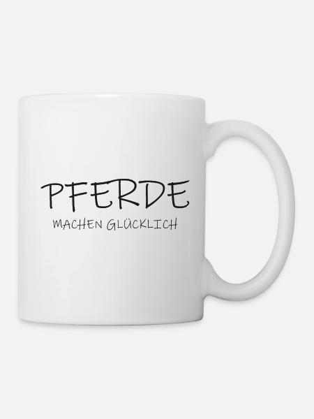 Pferde machen glücklich - Tasse - Weiß