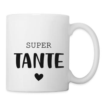 Super Tante mit Herz - Tasse - Weiß - Rechts