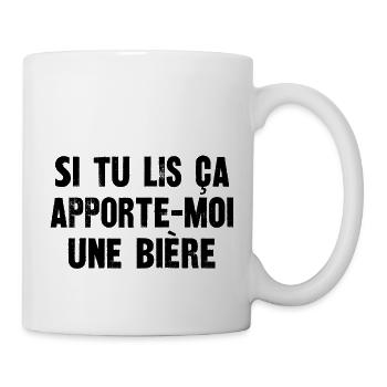 si tu lis ça - Mug blanc - blanc - Droite