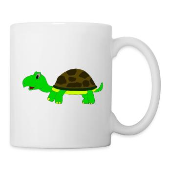 schildkröte - Tasse - Weiß - Rechts