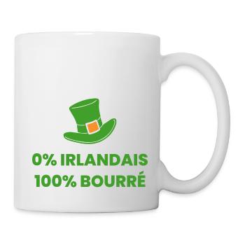 cadeau homme trèfle irlande pour la saint patrick - Mug blanc - blanc - Droite