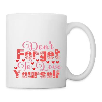 N’oubliez pas de vous aimer - Mug blanc - blanc - Droite