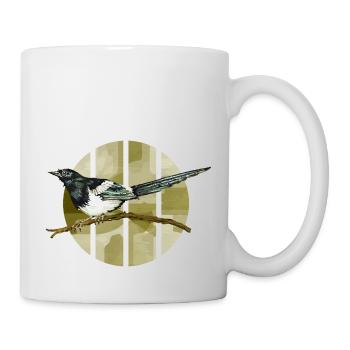Bunter Vogel - Tasse - Weiß - Rechts