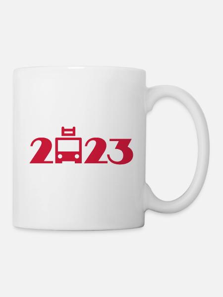 Feuerwehr, Feuerwehrauto, Feuerwehrmann des Jahres - Tasse - Weiß
