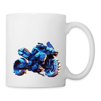 Motorrad im coolen Sci-Fi Look der Zukunft - Tasse - Weiß - Rechts