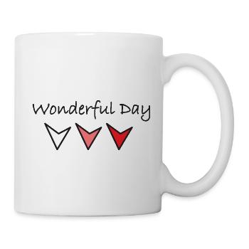Wonderful day - hab einen wunderbaren Tag - Tasse - Weiß - Rechts