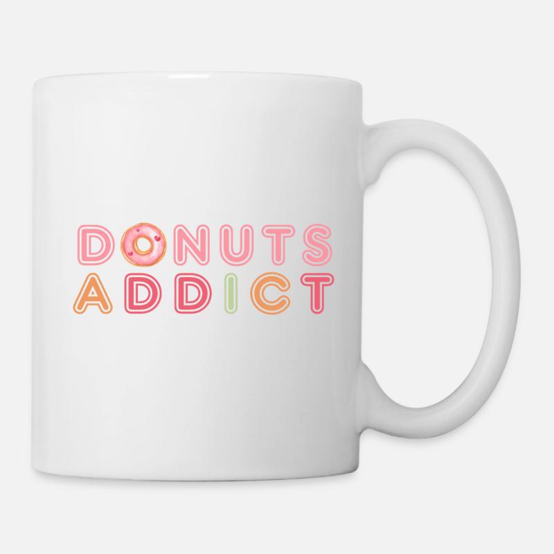 Donuts addict love - Mug blanc - blanc