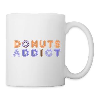 Donuts addict purple choco - Mug - white - Right