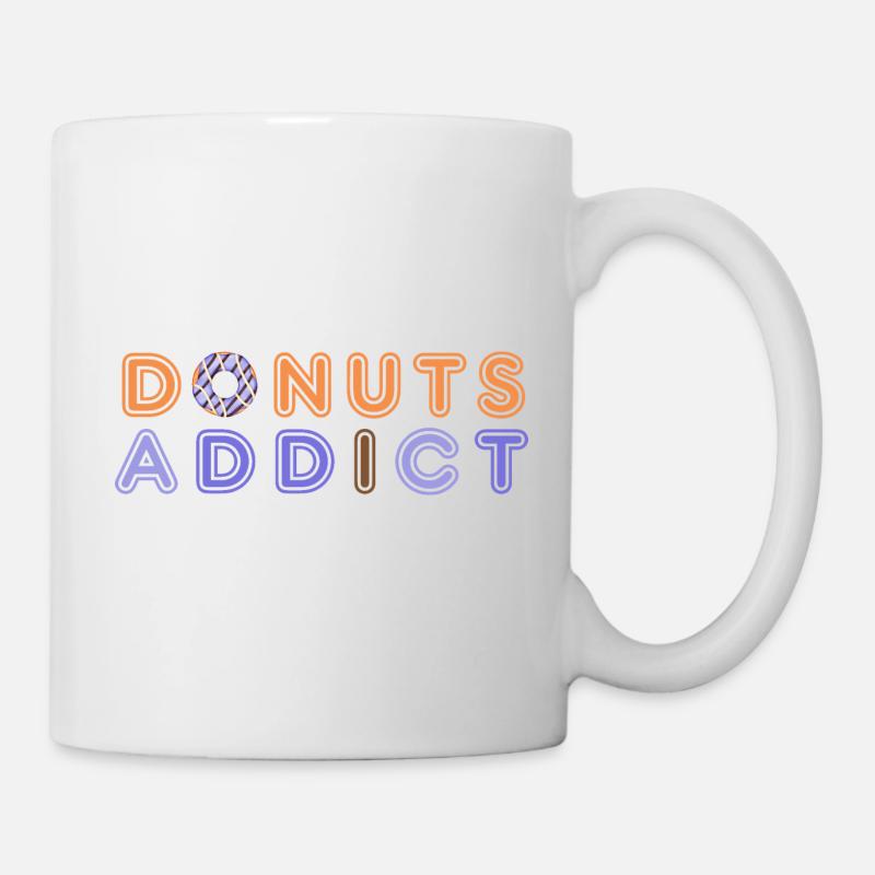 Donuts addict purple choco - Mug - white