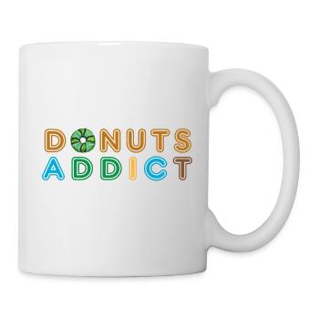 Donuts addict green choco - Mug - white - Right