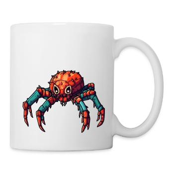 Bunte roberter Spinne in lebendigen Farben - Tasse - Weiß - Rechts