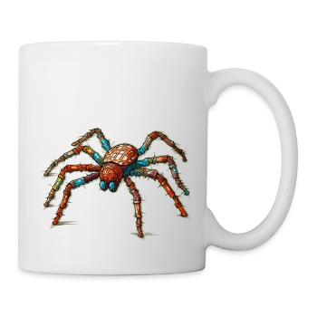 Grande araignée à l’apparence dangereuse en couleur - Mug blanc - blanc - Droite