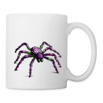 Grande araignée colorée et menaçante - Mug blanc - blanc - Droite