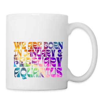 We born in January AQUARIUS | COLOR | ZODIAC - Mug blanc - blanc - Droite