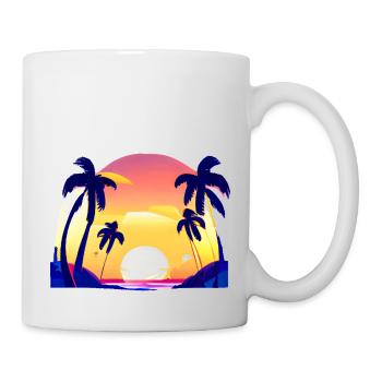 Sommer Palme Urlaub Baum Sonne Palmen Geschenk - Tasse - Weiß - Rechts