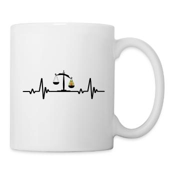 Anwalt Humor Herzschlag Anwalt Avocado - Tasse - Weiß - Rechts