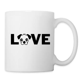 Hundeliebe - Tasse - Weiß - Rechts
