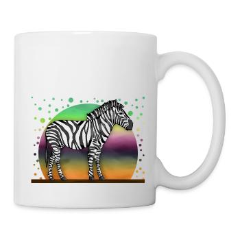 Zebra - Tasse - Weiß - Rechts