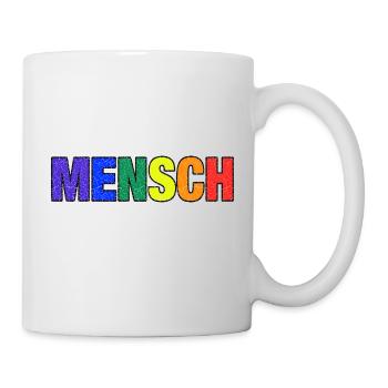 Mensch in Regenbogenfarben - Tasse - Weiß - Rechts